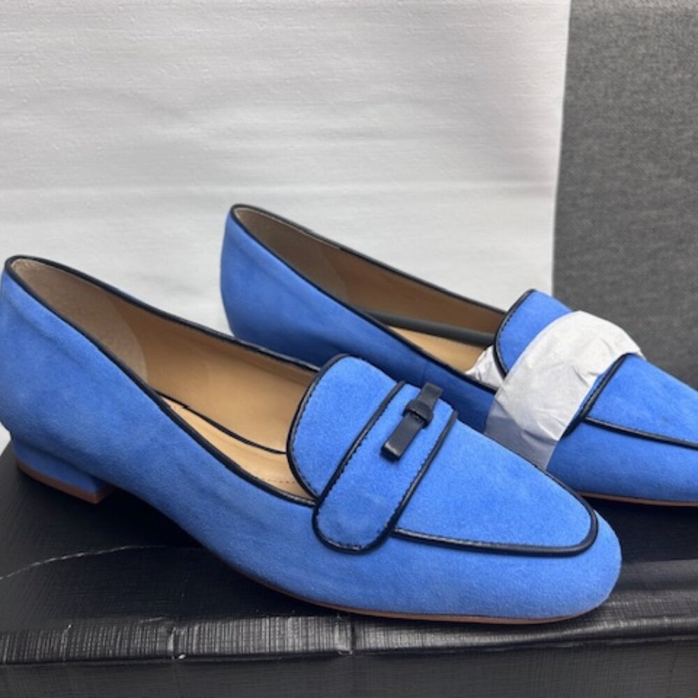 Talbots Lakeshore Blue Jane Bow Loafers
